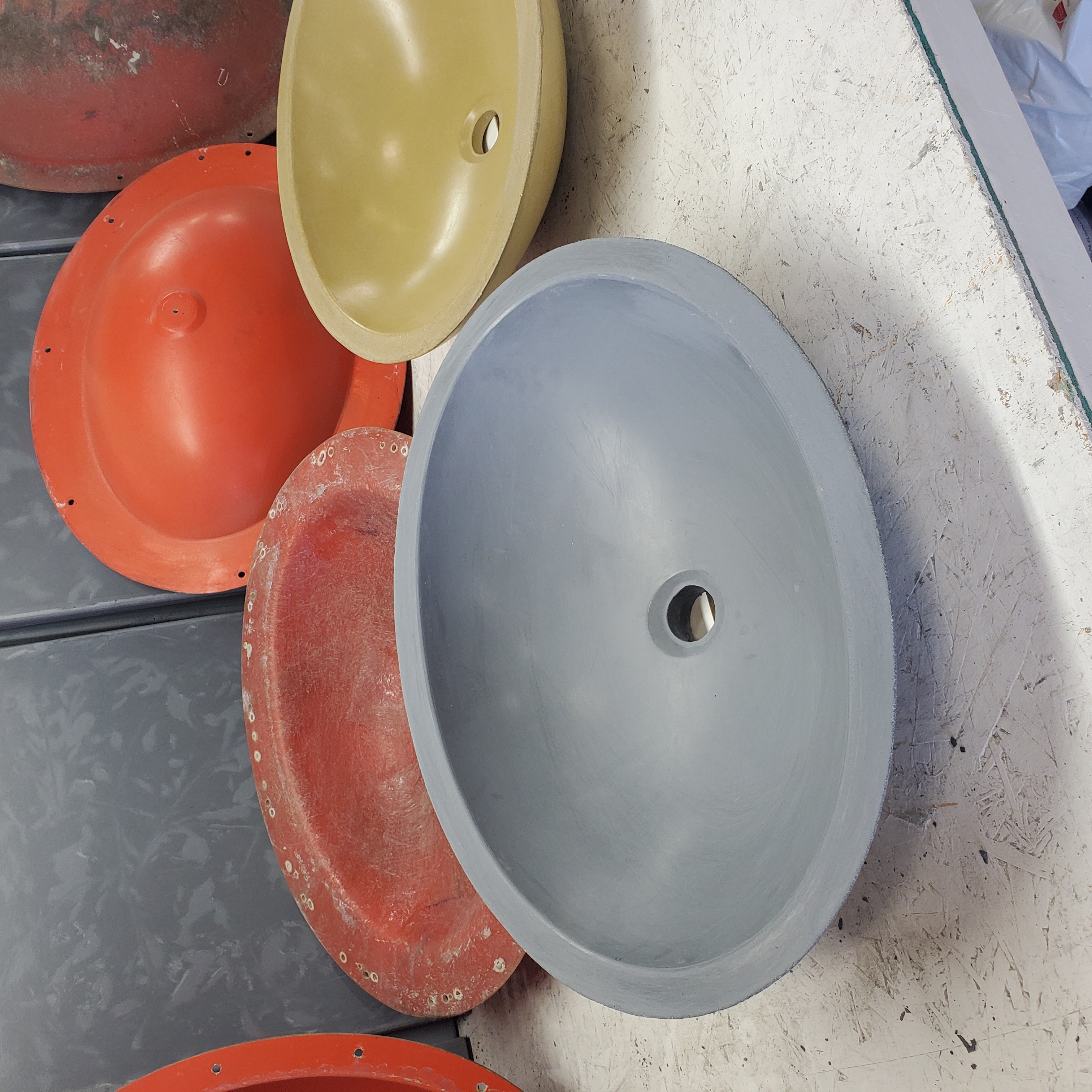 Concrete sink molds in the Crete Molds USA workshop